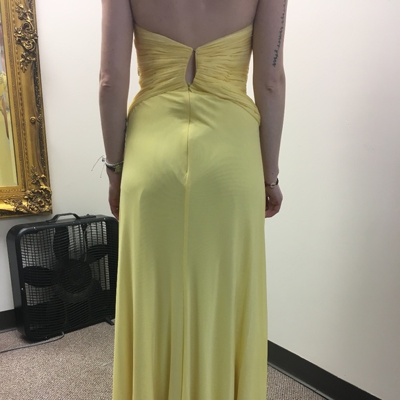 Yellow Strappless Gown - Picture 4 of 5